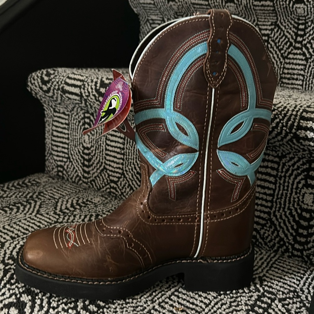 Justin Size 6B(Average Width) Leather Boots